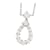Autre Marque Platin-Diamant-Schleifen-Anhänger-Halskette PEDPPLMDLP Silber Metall  ref.1222176