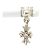 Chrome Hearts Silberne Kreuz-Ohrhänger