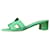 Hermès Sandálias de salto verde Oran - tamanho UE 38 Couro  ref.1222421