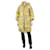 Burberry Yellow brand logo graffiti check puffer coat - size UK 12 Cotton  ref.1222436