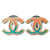 Chanel CC B12P Logo GHW Hologram Multicolour earrings box Golden Metal  ref.1222483