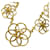 Collar con medallones de flores CC dorados de Chanel Metal Chapado en oro  ref.1222494