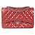 Patta foderata in vernice classica Jumbo rosa Chanel Pelle Pelle verniciata  ref.1222503