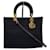 Dior Lady Dior Large Dark Brown Bag Cloth  ref.1222564