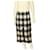 Schwarz-weiß karierte Capri-Wollhose von Christian Dior US 4 ES 40 Wolle  ref.1222573