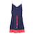 Tommy Hilfiger Womens Essential Colour Blocked Strap Dress in Navy Blue Viscose Cellulose fibre  ref.1222575