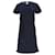 Tommy Hilfiger Robe t-shirt en coton avec cordon de serrage pour femme en coton bleu marine  ref.1222586