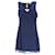 Tommy Hilfiger Minivestido con cuello en V para mujer en poliéster azul marino  ref.1222591