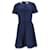 Tommy Hilfiger Robe en coton avec bordure en dentelle pour femme en coton bleu marine  ref.1222602