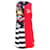 Tommy Hilfiger Vestido feminino de algodão orgânico colorido com colete bloqueado Multicor  ref.1222617