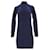 Vestido feminino Tommy Hilfiger com gola funil em algodão azul marinho  ref.1222620