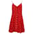 Tommy Hilfiger Robe à bretelles à imprimé floral pour femme Viscose Fibre de cellulose Rouge  ref.1222622