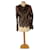 Just Cavalli short jacket in leather and skins Dark brown  ref.1222675