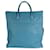 Gucci Blue Leather Logo Embossed Shopper Tote  ref.1222804