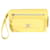 Pulseira Chanel com bolso frontal acolchoado em pele de cordeiro amarela Amarelo Couro  ref.1222882