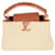 Louis Vuitton Caramel Leather & Beige Raffia Capucines MM Straw  ref.1222931