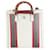 Gucci White Textured Dollar Calfskin Web Large Diana Tote Leather  ref.1222978