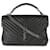 Saint Laurent – Große College-Tasche aus Lammleder mit Chevron-Muster in Schwarz  ref.1222999