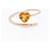 Autre Marque Citrine Heart Ring. Orange Pink gold Diamond  ref.1223368