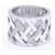 Autre Marque Breiter Ring aus Weißgold mit Diamanten. Silber  ref.1223488