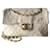 Bolso Chanel Timeless Maxi Jumbo en lona acolchada color crudo Blanco Lienzo  ref.1223535
