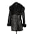 Gerard Darel leather trim coat Black  ref.1223548