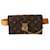 Pochette Louis Vuitton S Lock in tela monogram e pelle naturale Marrone  ref.1223561