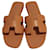 Hermès Hermes Oran sandals in smooth leather Granit Rose Pink  ref.1223638