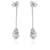 David Yurman Crossover Diamond Chain Drop Earrings in Sterling Silver 0.22 ctw  ref.1223640
