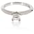 TIFFANY & CO. Anel de noivado com diamante lapidado princesa em platina F VVS2 0.32 ct  ref.1223662
