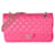 Chanel 16C Mittelgroße, klassisch gefütterte Flap Bag aus rosa gestepptem Lammleder Pink  ref.1223664