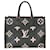 Louis Vuitton Preto Bege Monograma Gigante Empreinte Onthego MM Couro  ref.1223668