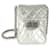 Chanel Plata metalizada Piel de becerro envejecida Acolchada 2.55 Reedición de funda para teléfono Metálico Cuero  ref.1223677