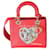 Christian Dior Red Supple Calfskin Niki de Saint Phalle Medium Lady Dior Leather  ref.1223726