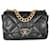Chanel Chanel de piel de cordero brillante negro 19 bolso con solapa Cuero  ref.1223811