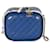 Chanel Navy White Crumpled calf leather Vanity Case Blue  ref.1223822