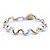Autre Marque Pulsera Bicolor Onda. Argento D'oro