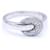 Autre Marque Buckle Ring in White Gold and Diamonds. Silvery  ref.1223866