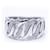 Autre Marque Breiter Ring aus Weißgold mit Diamanten. Silber  ref.1223870