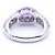 Autre Marque Anello in oro bianco Diamanti - Zaffiri rosa. Argento Viola scuro - vista 3