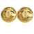 Timeless Chanel Logo CC Dourado Banhado a ouro  ref.1223964