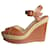 Christian Louboutin Brown leather wedge heels - size EU 37  ref.1224206