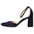 Chloé Navy suede scalloped edge heels  - size EU 36.5 Navy blue  ref.1224208
