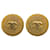 Pendientes de clip Chanel Gold CC Dorado Metal Chapado en oro  ref.1224267