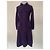 Conjunto Dior Vestido de Seda Viscose e Casaco de Lã Roxo - vista 10