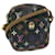 Bolsa de ombro LOUIS VUITTON Monogram multicolorida com elevação preta M40056 Autenticação de LV 64661 Preto  ref.1224756