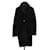 Sandro abrigo con ribete de cuero Negro  ref.1224856