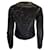 Elie Tahari Black Studded Floral Applique Lambskin Leather Jacket  ref.1225092