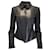 Autre Marque Armani Collezioni Black Quilted Trim Leather Jacket  ref.1225094