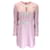 Autre Marque Saloni Camille Kurzes Kleid aus Tweed mit Pailletten und Perlenverzierung in Babyrosa Pink Baumwolle  ref.1225100